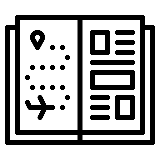 Travel guide tourist travel guide vacations icon