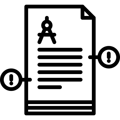 Architect drawing compass file error icon