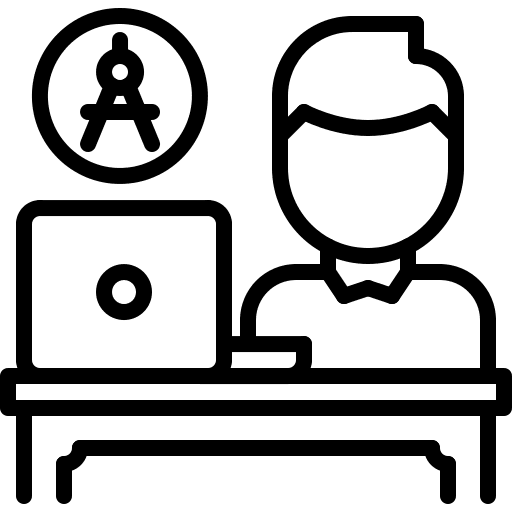 Architect architecture and city architect table icon