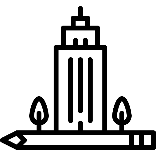 Architect architecture and city tree building icon