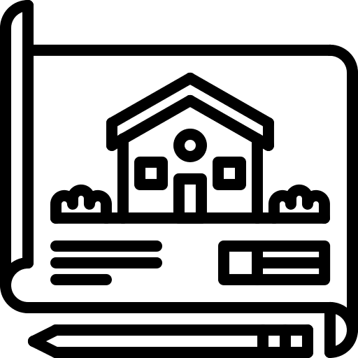 Architect planing project architecture icon