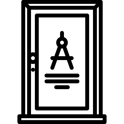 Architect sign architecture and city door icon