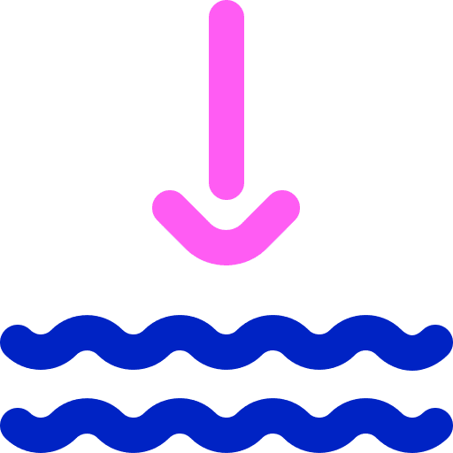 Low tide low sea weather icon
