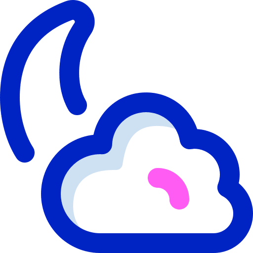 Cloudy night cloudy night midnight moon icon