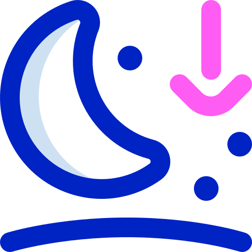 Moon moon down moon phase icon