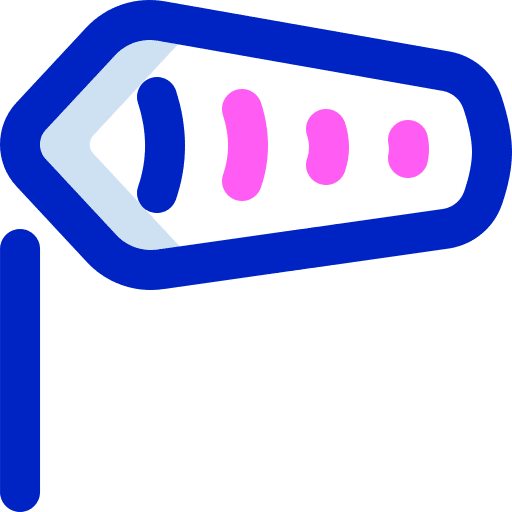 Windsock signaling sock weather icon