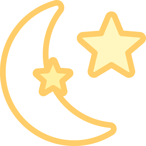 Half moon meteorology night nature icon
