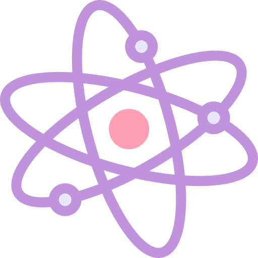 Atoms physics nuclear science icon