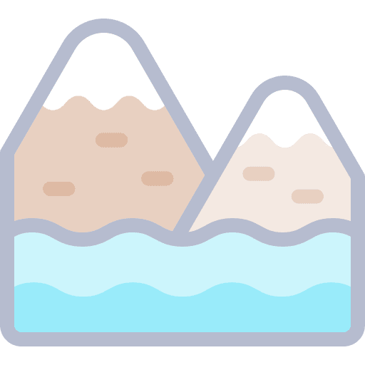 River mountains river scenery icon