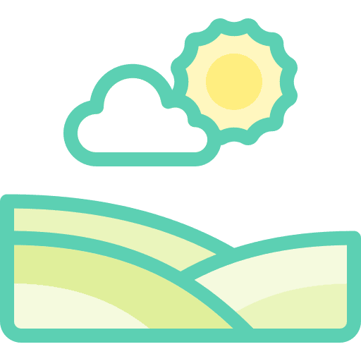 Savannah nature sun landscape icon