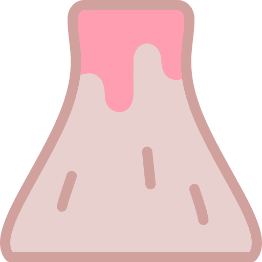 Volcano scenery natural disaster dangerous icon