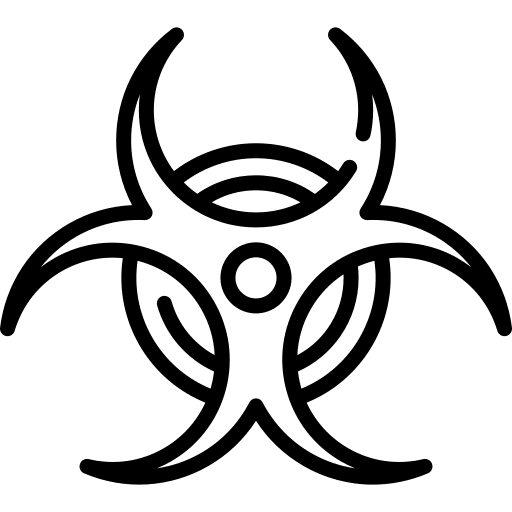 Biohazard dangerous danger toxic icon