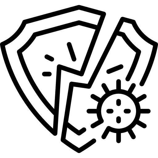 Broken quarantine infectious disease covid icon