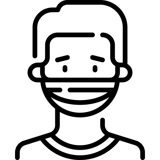 Medical mask contagious illness coronavirus infectious disease icon