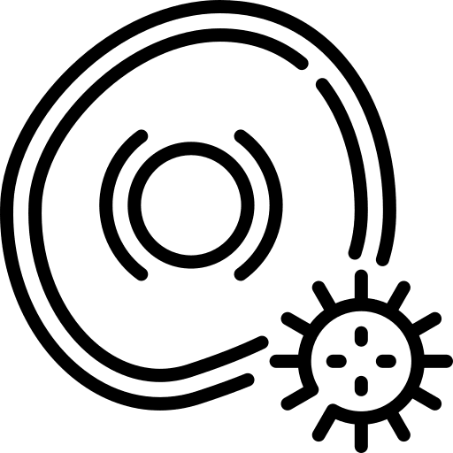 Cell transmission quarantine pandemic icon