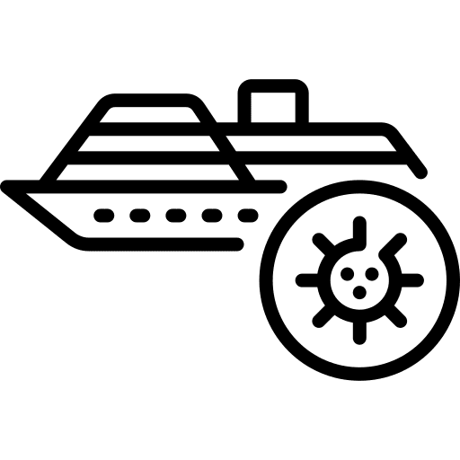 Cruise infectious disease healthcare and medical ncov icon