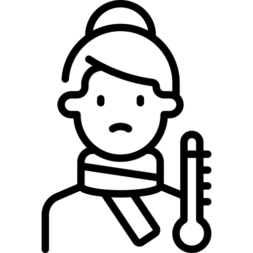 High temperature contagious illness 2019-ncov symptoms icon