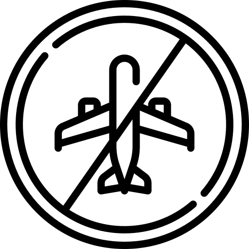 No flight covid 2019-ncov quarantine icon