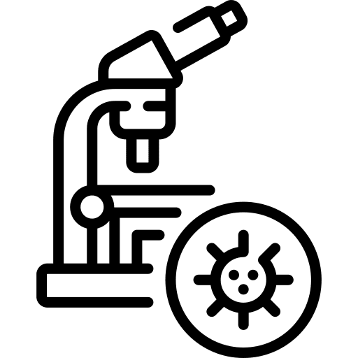 Microscope quarantine infectious disease coronavirus icon