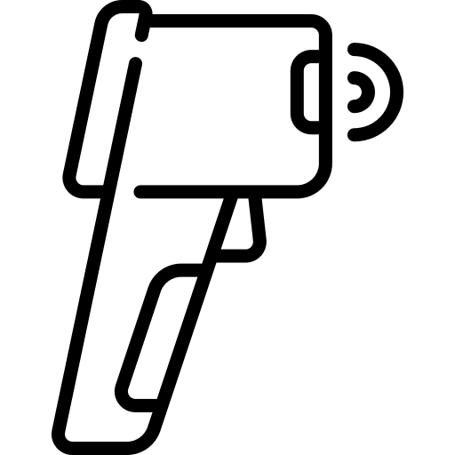 Thermometer fahrenheit thermometer gun fever icon