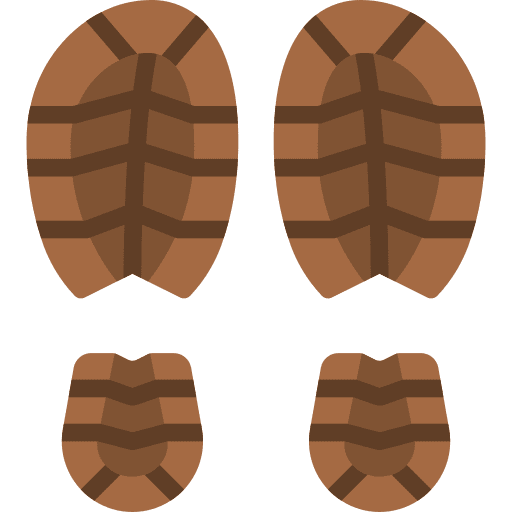 Footprints walking footprints hobbies and free time icon