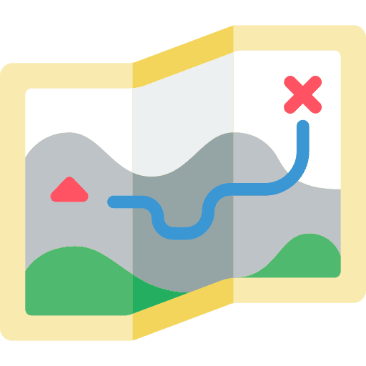 Map map walking holiday icon