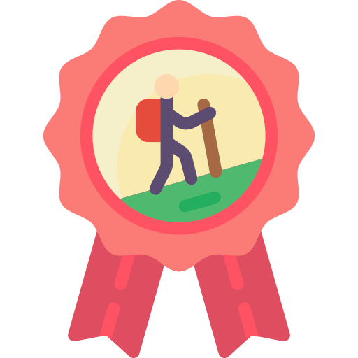 Award award hobbies and free time hiking icon