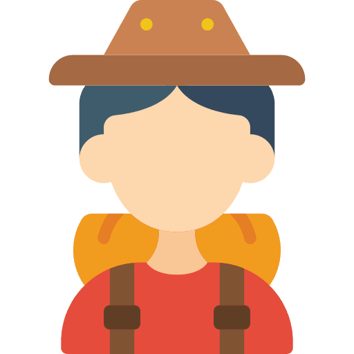 Hiker boy hiker hobbies and free time icon