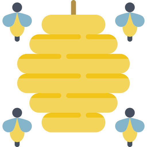 Beehive bug honey hobbies and free time icon