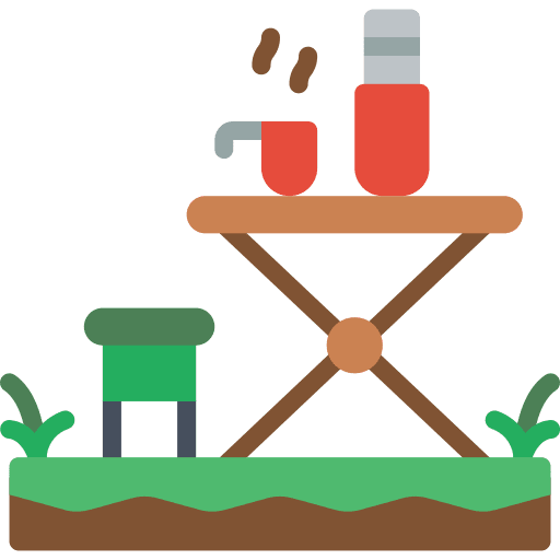 Camp hobbies and free time flask drink icon