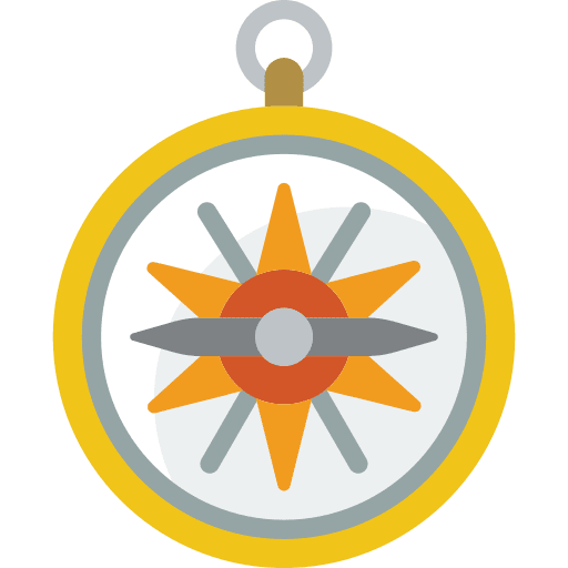 Compass direction location hobbies and free time icon