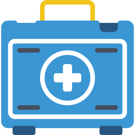 First aid kit aid medicine bandage icon