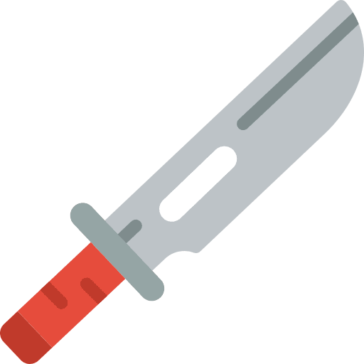 Knife blade sharp hobbies and free time icon