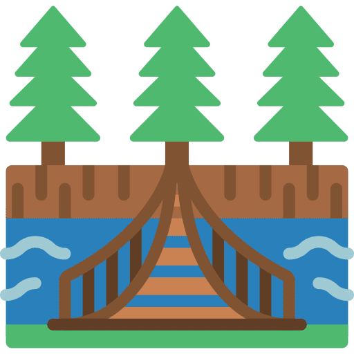 Landscape trees water landscape icon