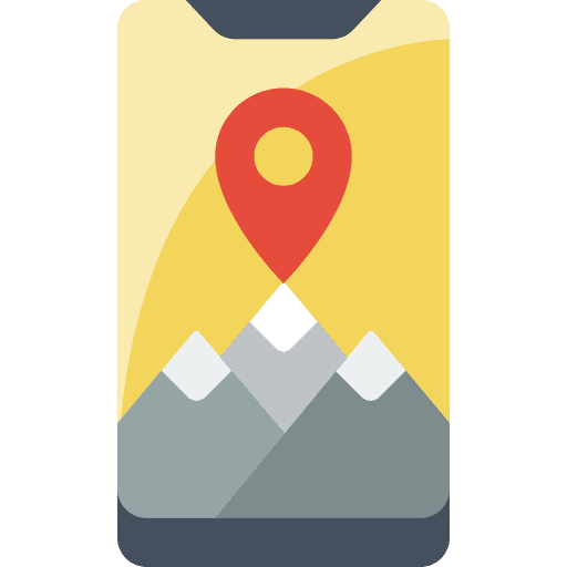 Mobile application location phone icon