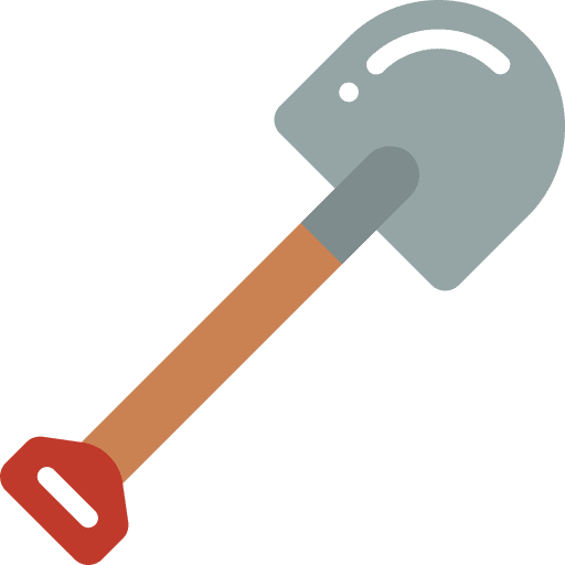 Shovel hobbies and free time digging tool icon