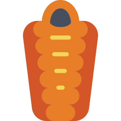 Sleeping bag holiday sleep bag icon