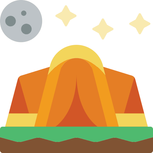 Tent travel hobbies and free time tent icon
