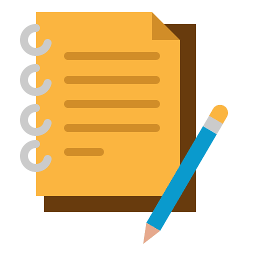 Notebook workbook study write icon