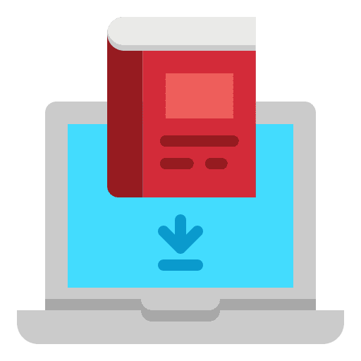 Ebook education laptop library icon