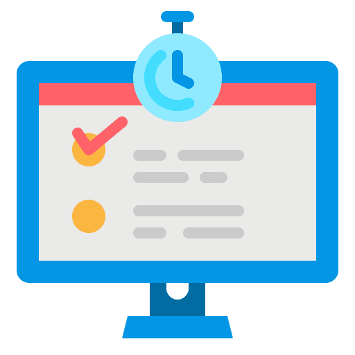 Exam monitor test exam icon