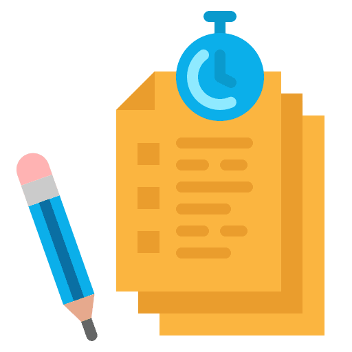Exam test checklist pencil icon