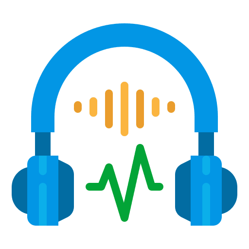 Headphone device sound multimedia icon