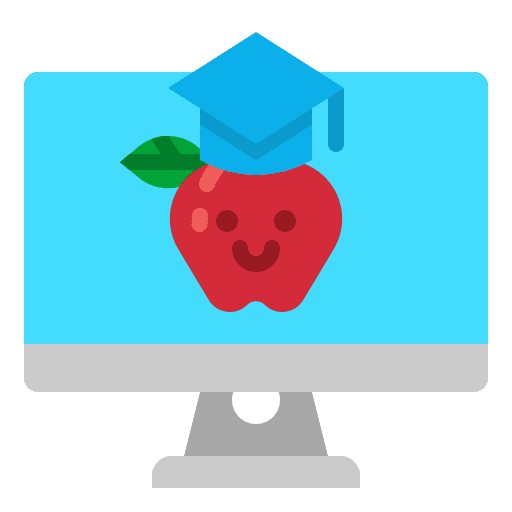 Online learning studies education elearning icon
