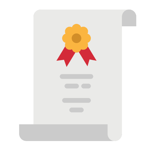 Certificate patent interface diploma icon