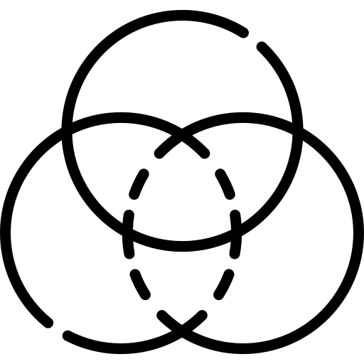 Rgb art and design intersection scheme icon