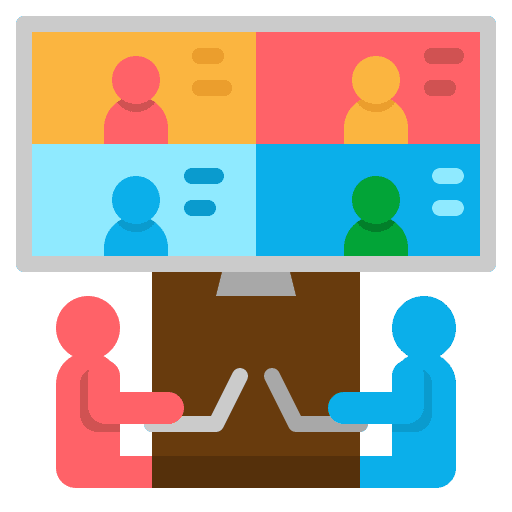 Video conference electronics video call technology icon