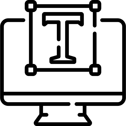 Typography edit tools ui graphic design icon