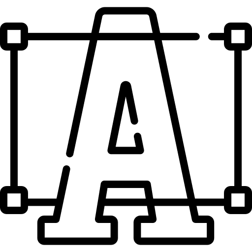 Font edit tools signs text icon