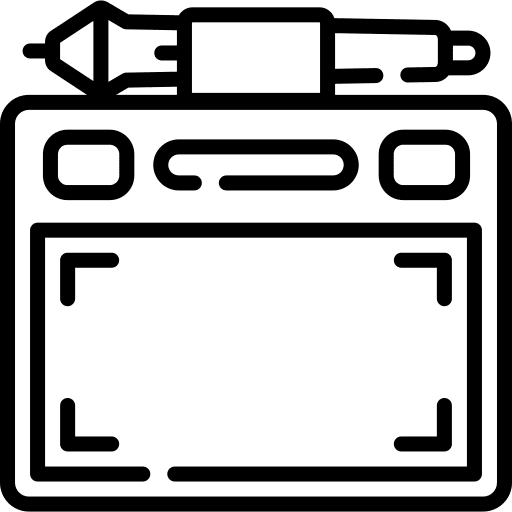 Graphic tablet art and design graphic tablet illustration icon